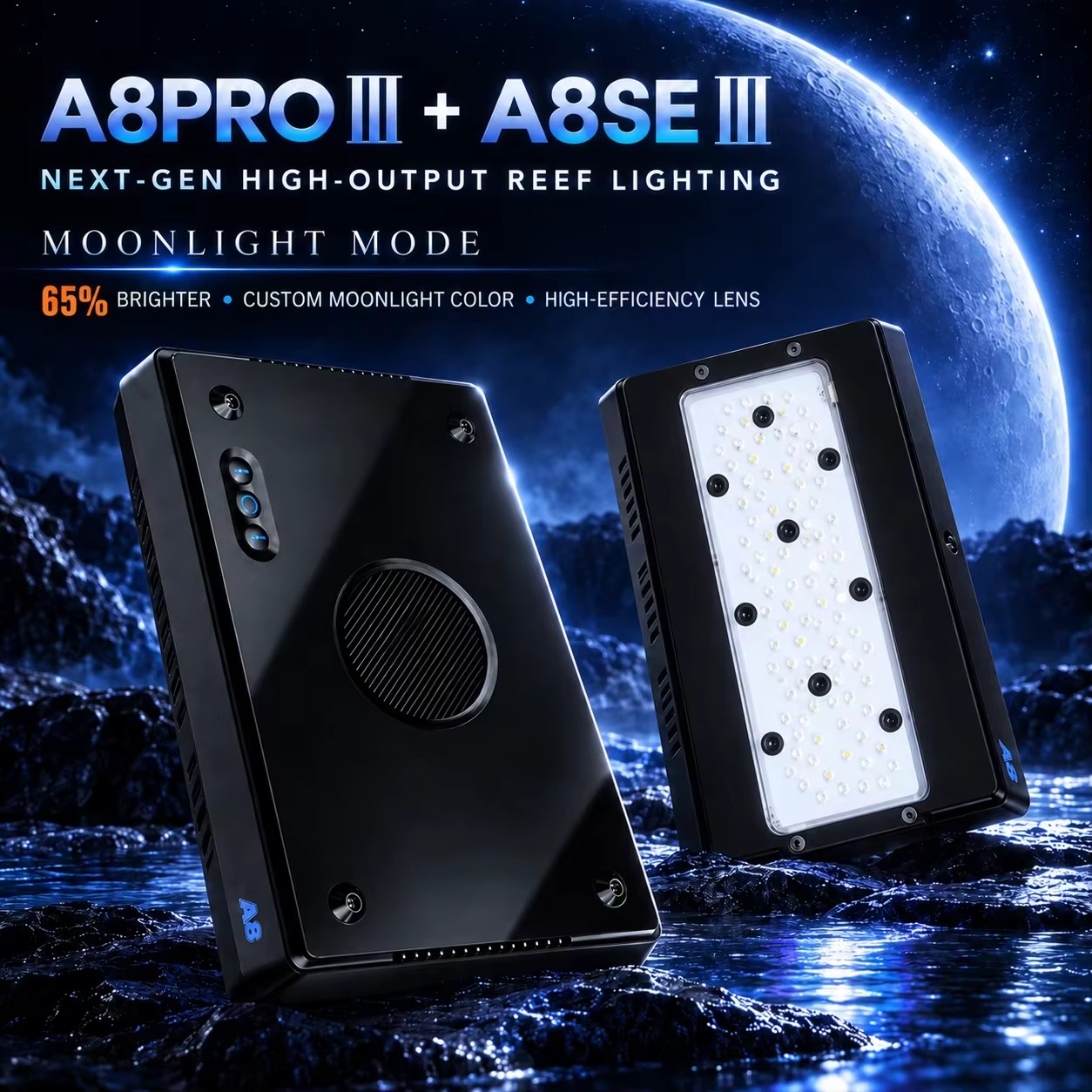 A8 Pro III Max 230 واط 8 قنوات - مراجعة Reef Lighting وسعره