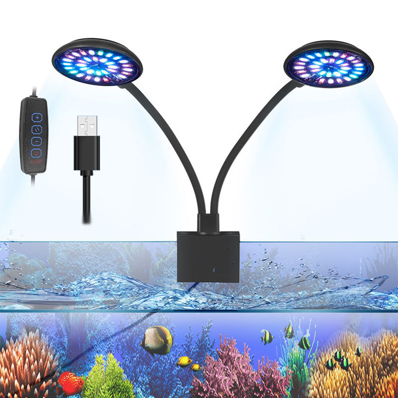 USB حوض السمك مصباح ليد خزان ا - مراجعة Aquarium Marine Lights وسعره